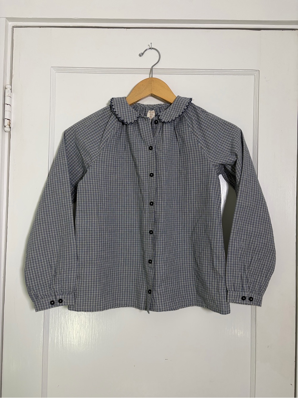 NWT Analogie by Lil Legs Dried Blue Plaid Shirt Girls 14Y